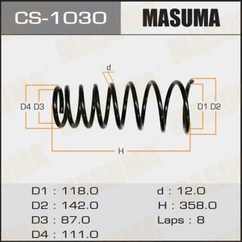 CS-1030 MASUMA Пружина ходовой части (фото 1)