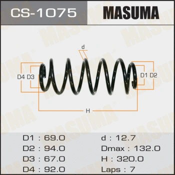 CS-1075 MASUMA Пружина ходовой части (фото 1)