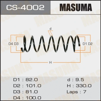 CS-4002 MASUMA Пружина ходовой части (фото 1)