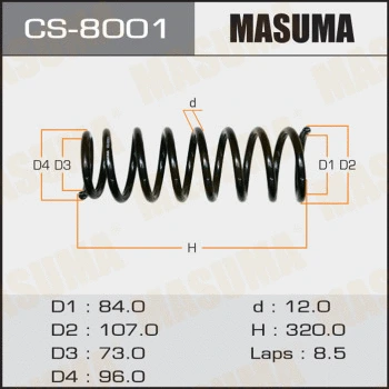 CS-8001 MASUMA Пружина ходовой части (фото 1)