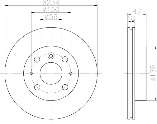 8DD 355 104-841 BEHR/HELLA/PAGID Тормозной диск (фото 1)