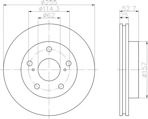 8DD 355 105-241 BEHR/HELLA/PAGID Тормозной диск (фото 1)