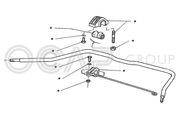 0902206 OCAP Ремкомплект, соединительная тяга стабилизатора (фото 1)