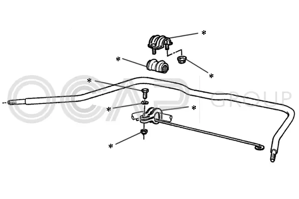 0902225 OCAP Ремкомплект, соединительная тяга стабилизатора (фото 1)