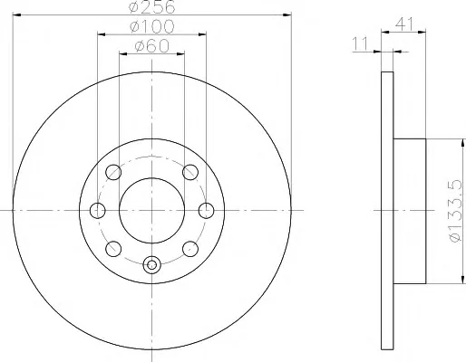 8DD 355 106-031 BEHR/HELLA/PAGID Тормозной диск (фото 1)