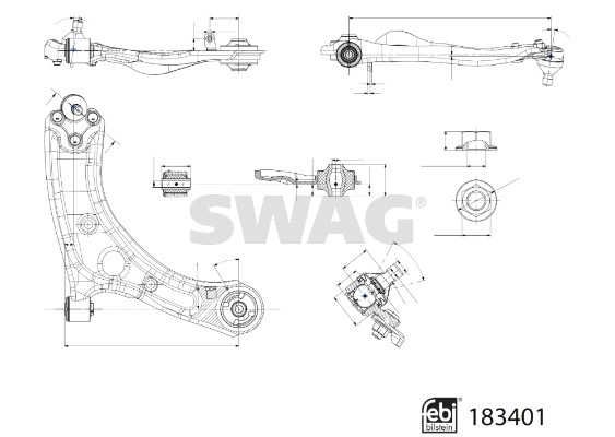 33 10 8943 SWAG Рычаг независимой подвески колеса, подвеска колеса (фото 1)