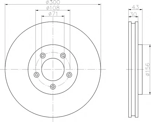 8DD 355 106-811 BEHR/HELLA/PAGID Тормозной диск (фото 1)