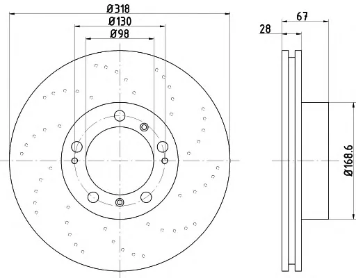 8DD 355 106-981 BEHR/HELLA/PAGID Тормозной диск (фото 1)