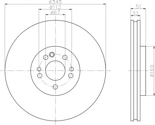 8DD 355 107-211 BEHR/HELLA/PAGID Тормозной диск (фото 1)