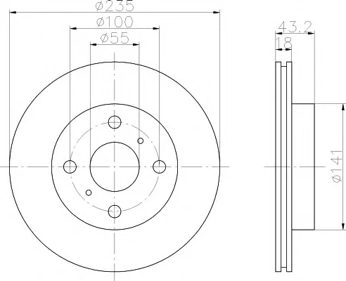 8DD 355 107-271 BEHR/HELLA/PAGID Тормозной диск (фото 1)