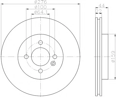 8DD 355 107-781 BEHR/HELLA/PAGID Тормозной диск (фото 1)