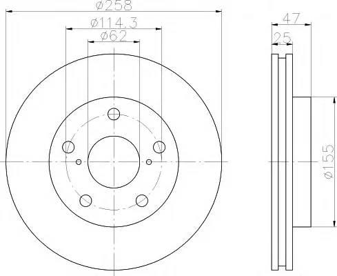 8DD 355 108-701 BEHR/HELLA/PAGID Тормозной диск (фото 1)