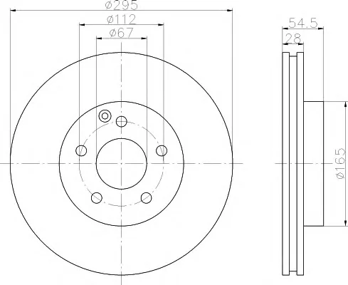 8DD 355 108-791 BEHR/HELLA/PAGID Тормозной диск (фото 1)