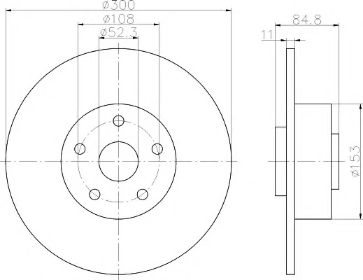 8DD 355 109-371 BEHR/HELLA/PAGID Тормозной диск (фото 1)