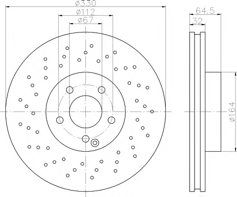 8DD 355 109-461 BEHR/HELLA/PAGID Тормозной диск (фото 1)