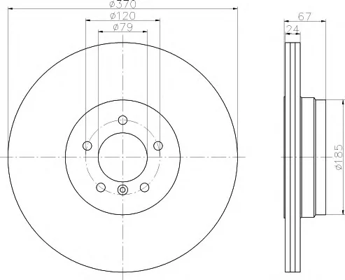 8DD 355 110-051 BEHR/HELLA/PAGID Тормозной диск (фото 1)