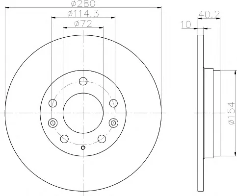 8DD 355 110-371 BEHR/HELLA/PAGID Тормозной диск (фото 1)