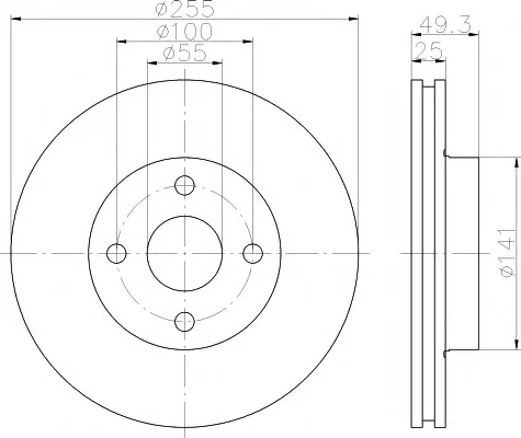 8DD 355 110-411 BEHR/HELLA/PAGID Тормозной диск (фото 1)