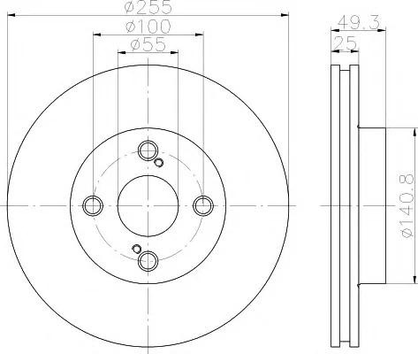 8DD 355 110-421 BEHR/HELLA/PAGID Тормозной диск (фото 1)