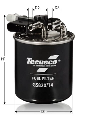 GS820/14 TECNECO FILTERS Топливный фильтр (фото 2)