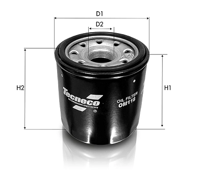 OM118 TECNECO FILTERS Масляный фильтр (фото 2)