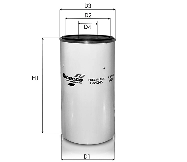 GS1245 TECNECO FILTERS Топливный фильтр (фото 1)