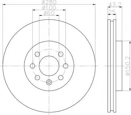 8DD 355 110-731 BEHR/HELLA/PAGID Тормозной диск (фото 1)