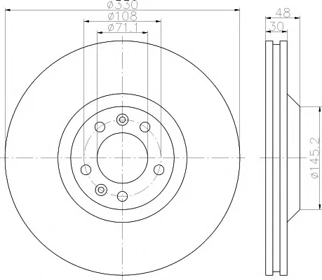 8DD 355 110-771 BEHR/HELLA/PAGID Тормозной диск (фото 1)