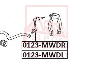 0123-MWDL ASVA Тяга / стойка, стабилизатор (фото 1)