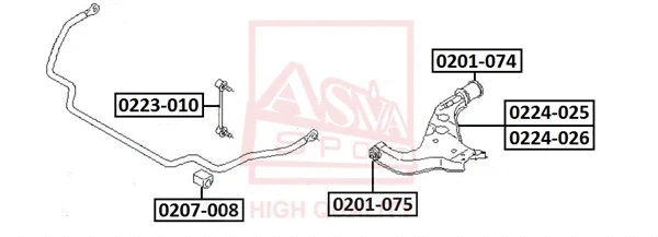 0223-010 ASVA Тяга / стойка, стабилизатор (фото 1)