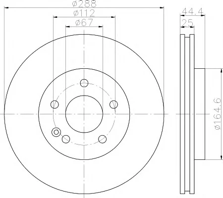 8DD 355 111-071 BEHR/HELLA/PAGID Тормозной диск (фото 1)