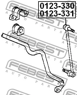 0123-331 FEBEST Тяга / стойка, стабилизатор (фото 2)