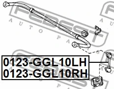 0123-GGL10LH FEBEST Тяга / стойка, стабилизатор (фото 2)