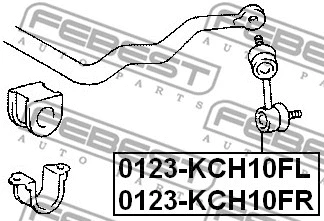 0123-KCH10FL FEBEST Тяга / стойка, стабилизатор (фото 2)