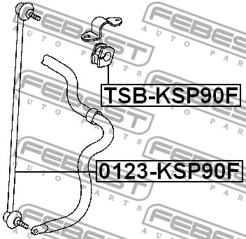 0123-KSP90F FEBEST Тяга / стойка, стабилизатор (фото 2)