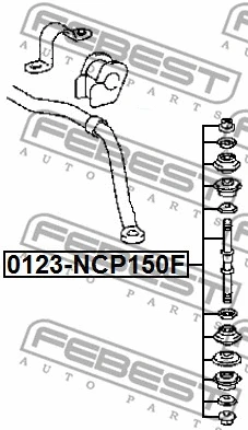 0123-NCP150F FEBEST Тяга / стойка, стабилизатор (фото 2)