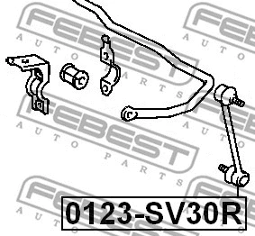 0123-SV30R FEBEST Тяга / стойка, стабилизатор (фото 2)