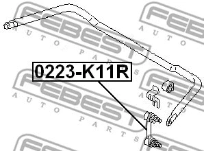 0223-K11R FEBEST Тяга / стойка, стабилизатор (фото 2)
