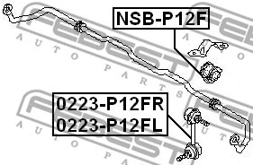 0223-P12FL FEBEST Тяга / стойка, стабилизатор (фото 2)