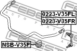 0223-V35FL FEBEST Тяга / стойка, стабилизатор (фото 2)