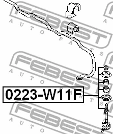 0223-W11F FEBEST Тяга / стойка, стабилизатор (фото 2)