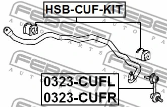 0323-CUFL FEBEST Тяга / стойка, стабилизатор (фото 2)
