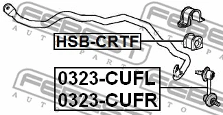 0323-CUFR FEBEST Тяга / стойка, стабилизатор (фото 2)