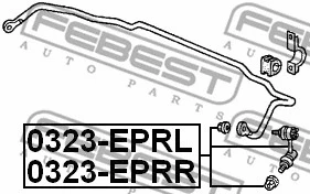0323-EPRL FEBEST Тяга / стойка, стабилизатор (фото 2)
