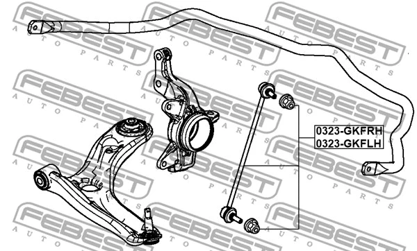 0323-GKFLH FEBEST Тяга / стойка, стабилизатор (фото 1)