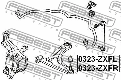 0323-ZXFL FEBEST Тяга / стойка, стабилизатор (фото 2)