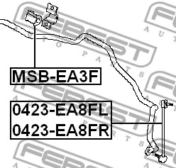 0423-EA8FL FEBEST Тяга / стойка, стабилизатор (фото 2)