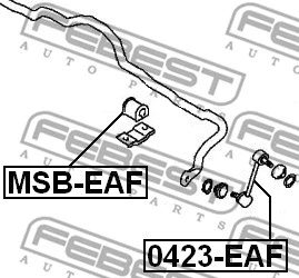 0423-EAF FEBEST Тяга / стойка, стабилизатор (фото 2)