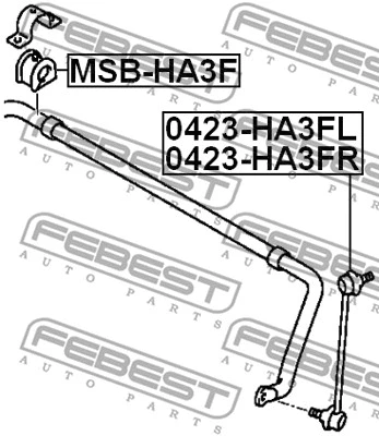 0423-HA3FL FEBEST Тяга / стойка, стабилизатор (фото 2)