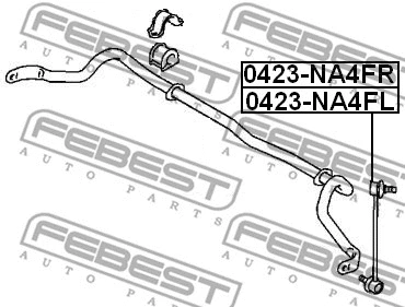 0423-NA4FR FEBEST Тяга / стойка, стабилизатор (фото 2)